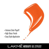 Lakmé Absolute Gel Stylist Nail Color, 99 Pumpkin - 12ml